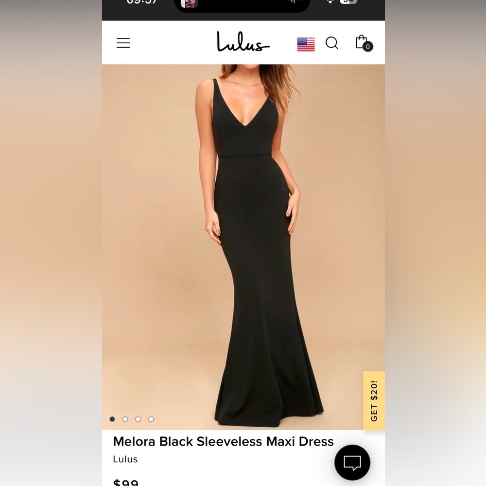 Black Lulu’s Bridesmaid dress fit & flare XS NWT!